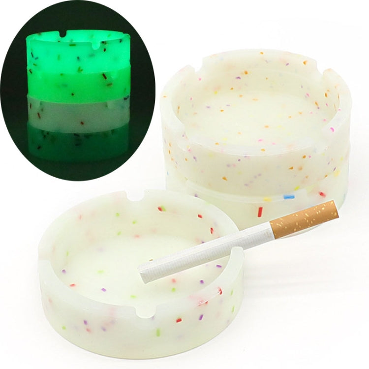 Round Silicone Luminous Ashtray Fluorescent Car Ashtray