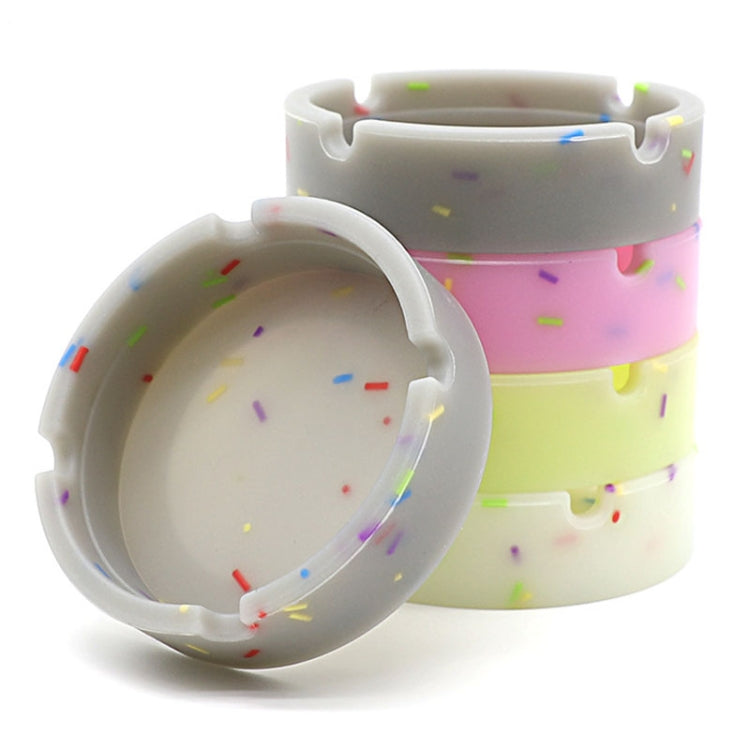 Round Silicone Luminous Ashtray Fluorescent Car Ashtray