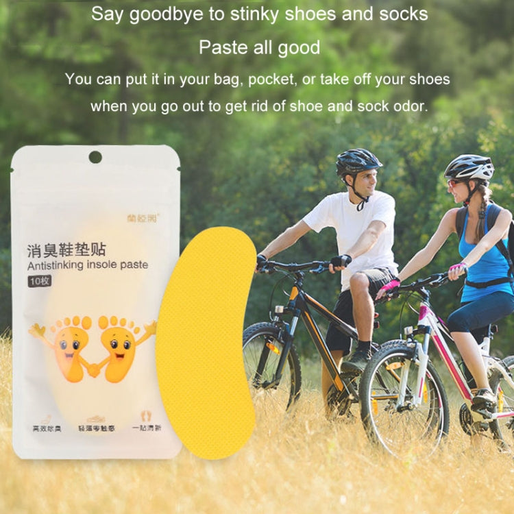 2packs Disposable Portable Deodorizing Insole Paste Remove Odor Absorb Foot Sweat Insole Deodorizing Artifacts