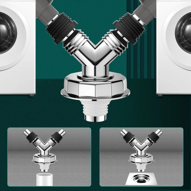Y-shape Washing Machine Floor Drain Joint Pipe Connector