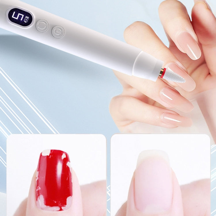 HX-10 LED Digital Display Multifunctional Nail Polisher Polishing and Exfoliating Manicure Tools