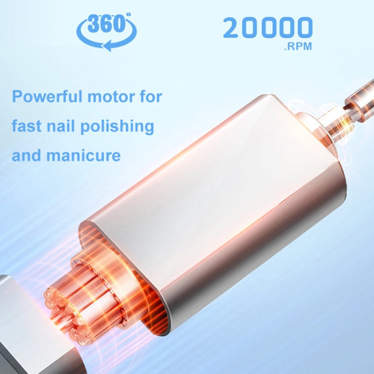 HX-10 LED Digital Display Multifunctional Nail Polisher Polishing and Exfoliating Manicure Tools