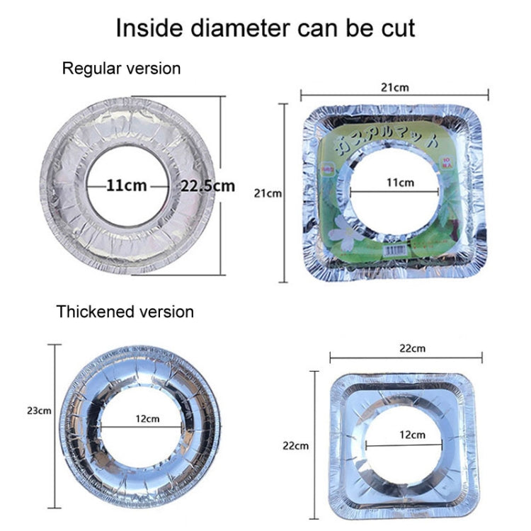 10pcs /Pack Gas Stove Oil-Proof Pad Cooktop Tinfoil Circle Kitchen Aluminum Foil Cleaning Mat