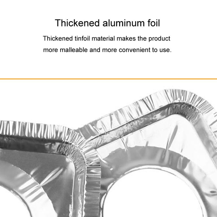 10pcs /Pack Gas Stove Oil-Proof Pad Cooktop Tinfoil Circle Kitchen Aluminum Foil Cleaning Mat