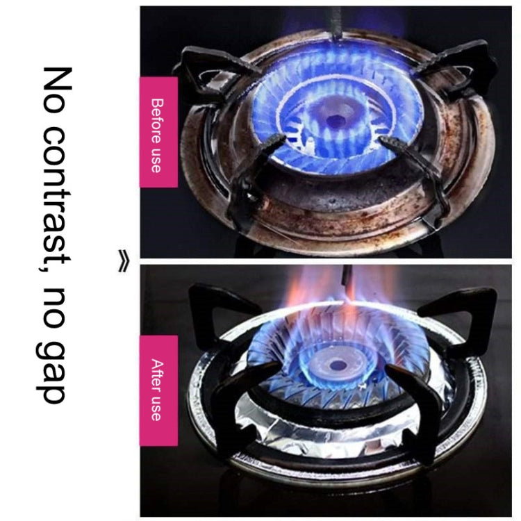 10pcs /Pack Gas Stove Oil-Proof Pad Cooktop Tinfoil Circle Kitchen Aluminum Foil Cleaning Mat