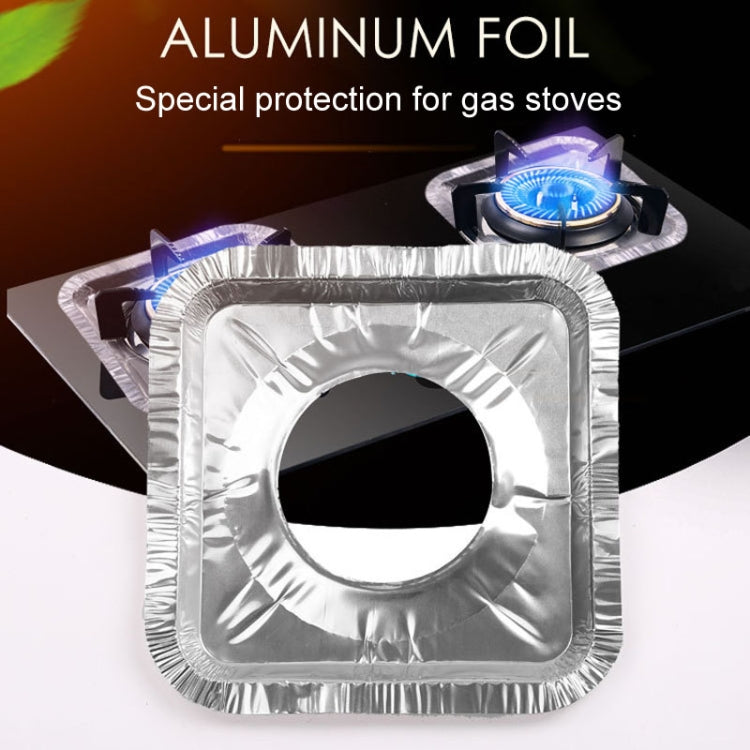10pcs /Pack Gas Stove Oil-Proof Pad Cooktop Tinfoil Circle Kitchen Aluminum Foil Cleaning Mat