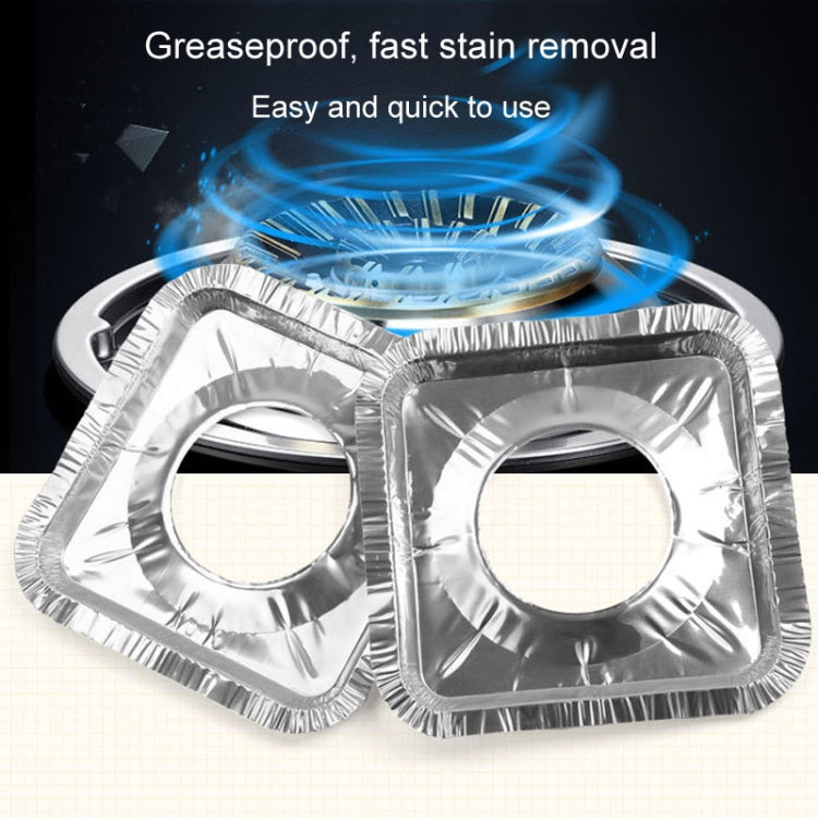 10pcs /Pack Gas Stove Oil-Proof Pad Cooktop Tinfoil Circle Kitchen Aluminum Foil Cleaning Mat