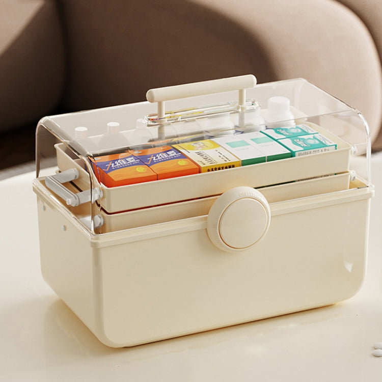 Cosmetics Storage Box Plastic Anti -Dust Transparent Desktop Medicine Box