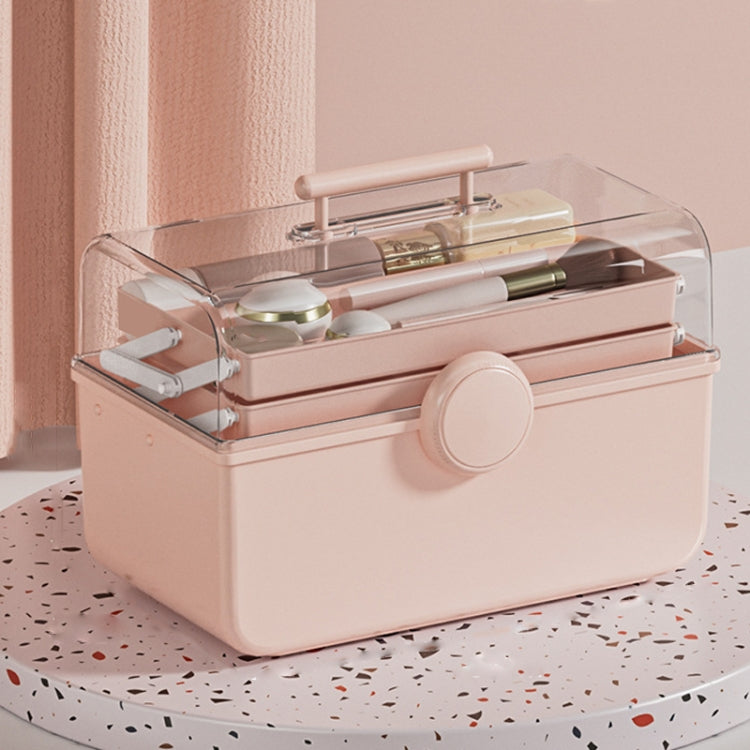 Cosmetics Storage Box Plastic Anti -Dust Transparent Desktop Medicine Box