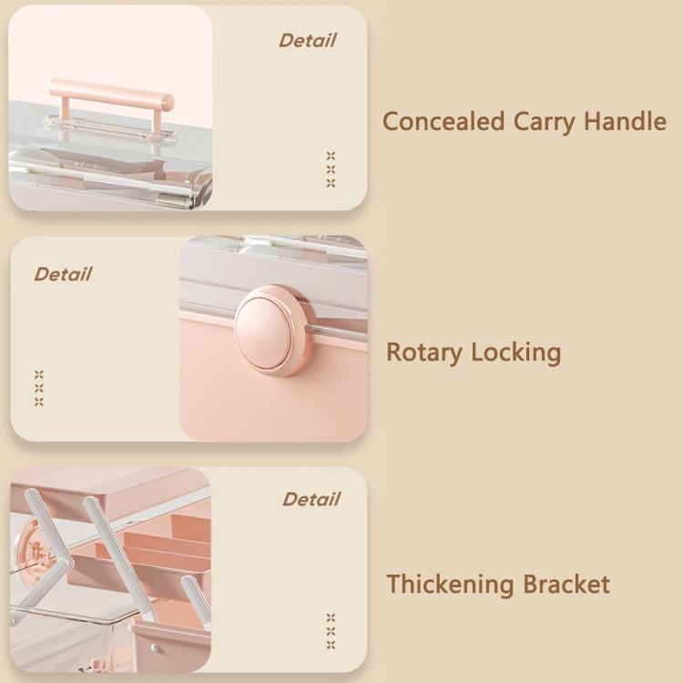 Cosmetics Storage Box Plastic Anti -Dust Transparent Desktop Medicine Box