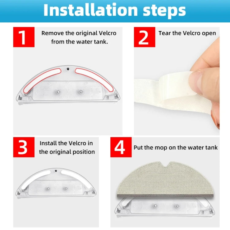 For Xiaomi/Roborock Sweeper T4/T6/T7 PRO/P5/S50 Water Tank Fixing Sticker