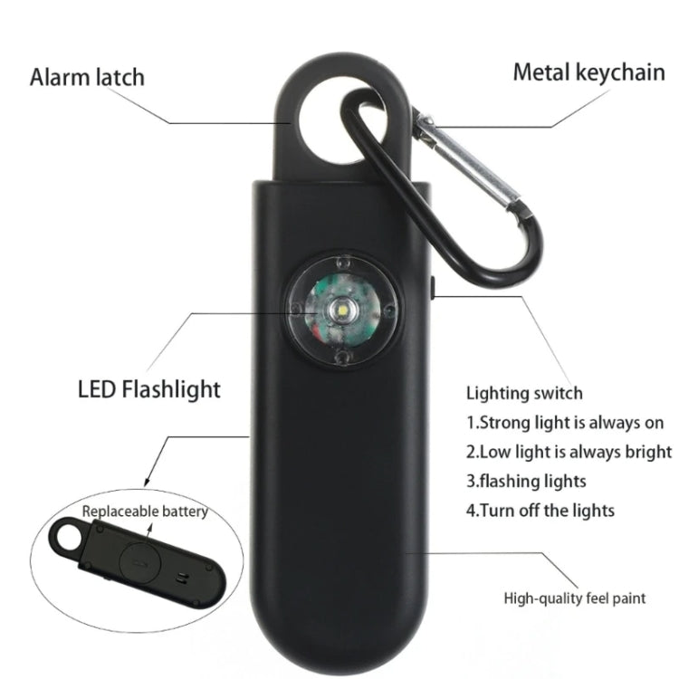 Women Personal Anti-pervert Alarm Outdoor LED Flashing Light Alarm