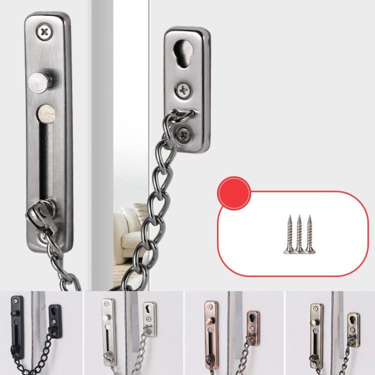 With Insurance Door Buckle Security Chain Anti-burglary Door Chain Latch Household Door Inside Reverse Lock Anti-burglary Buckle