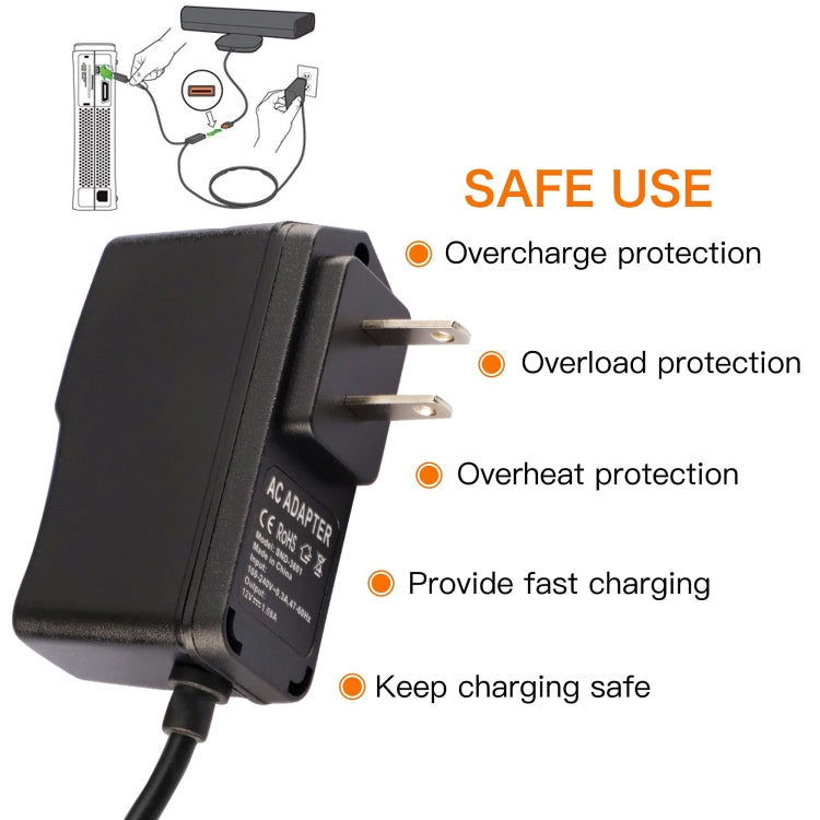 For Microsoft Xbox 360 Kinect Sensor Charger USB AC Adapter Power Supply