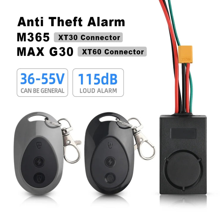 Electric Scooter 36-55V Anti-Theft Alarm Detector + 2 Remote Controller