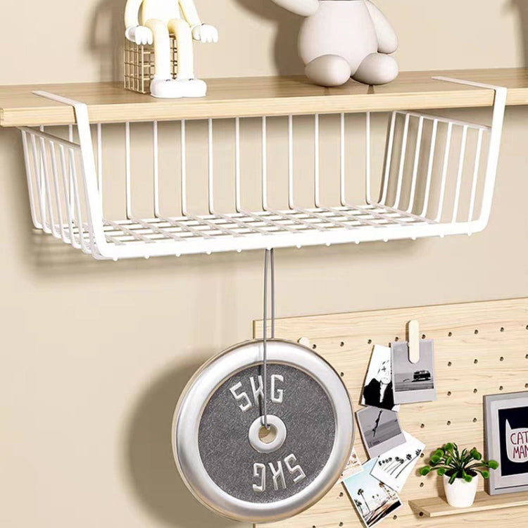 Closet Organizer Metal Shelf Kitchen Cabinet Under Hanging Shelf