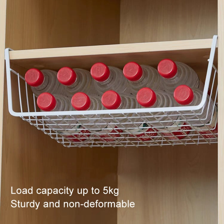 Closet Organizer Metal Shelf Kitchen Cabinet Under Hanging Shelf