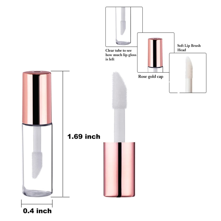 5pcs Lip Glaze Trial Sample Bottle Mini DIY Homemade Lip Gloss Bottles Lip Oil Bottle