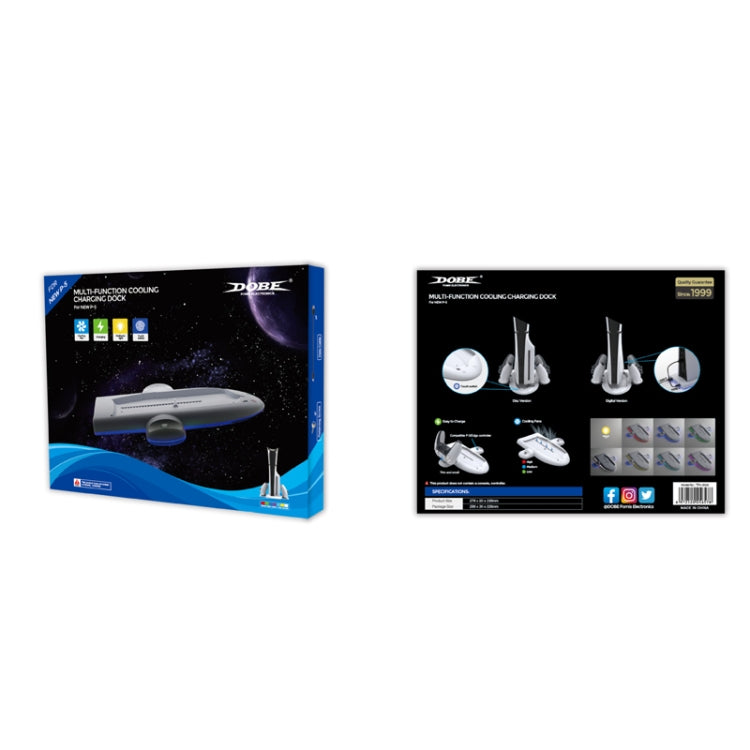 For PS5 Slim Console DOBE Multifunctional Charging Base with RGB Light