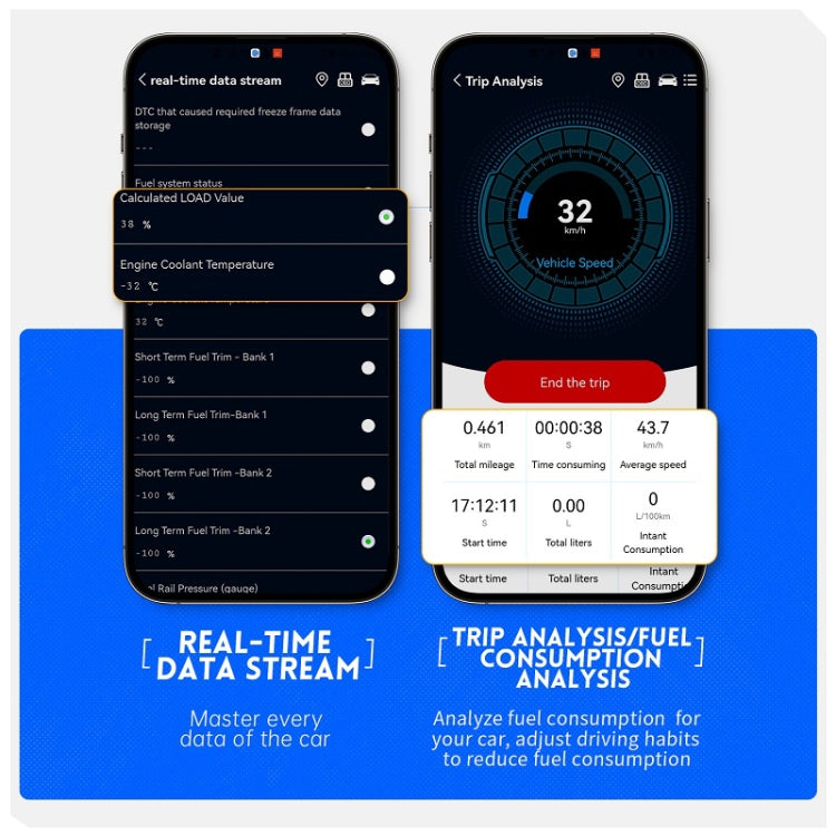 FNIRSI Bluetooth 5.1 Car Engine OBD2 Fault Code Diagnostic Instrument