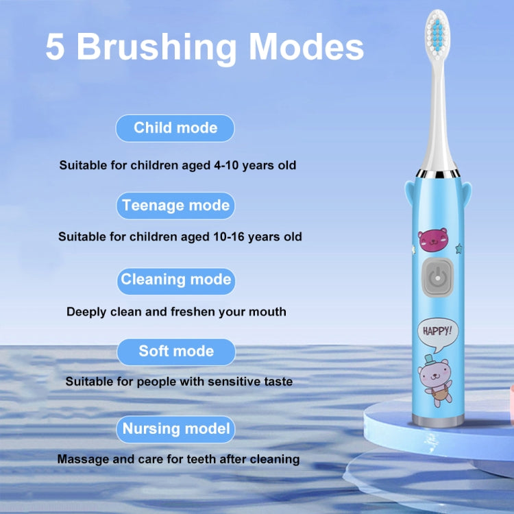 USB Charging Fully Automatic Ultrasonic Cartoon Children Electric Toothbrush