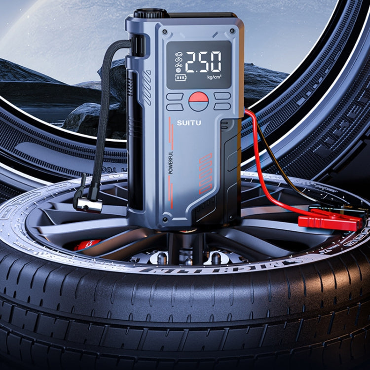 SUITU ST-9631 8pcs /Set Portable Outdoor Car Battery Emergency Start Power Car Inflatable Pump