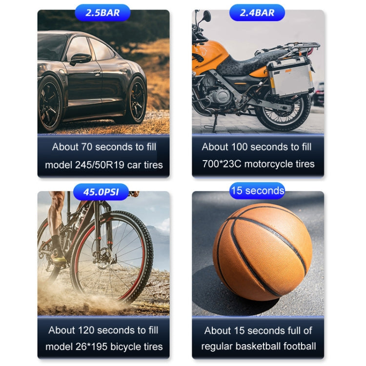 SUITU ST-9631 8pcs /Set Portable Outdoor Car Battery Emergency Start Power Car Inflatable Pump