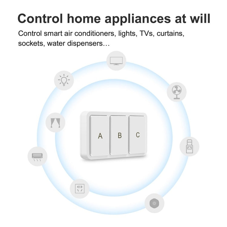 Zigbee Tuya Smart 3-key Situational Wireless Smart Switch