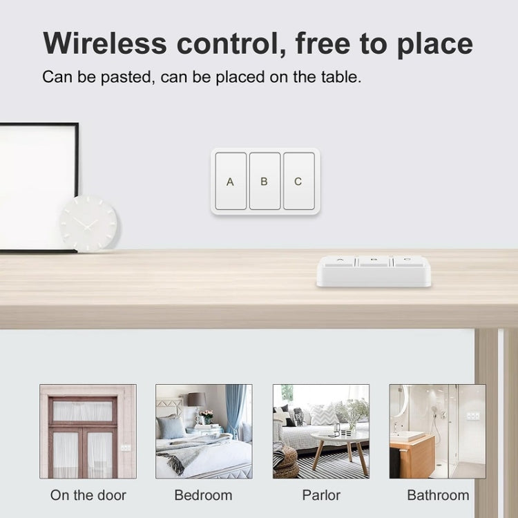 Zigbee Tuya Smart 3-key Situational Wireless Smart Switch