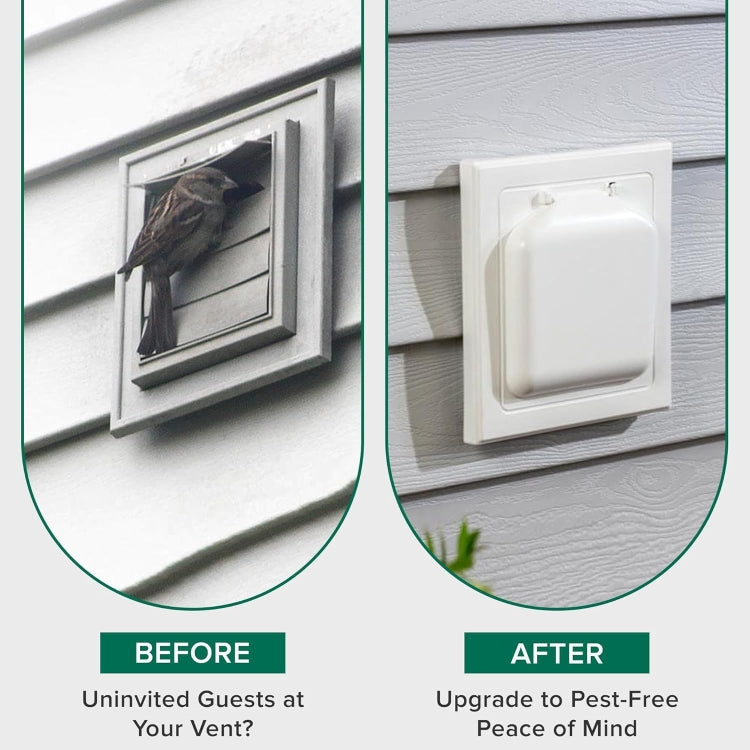 Dual Door Dryer Vent Cover No-Pest Wide Mount Exhaust Cover
