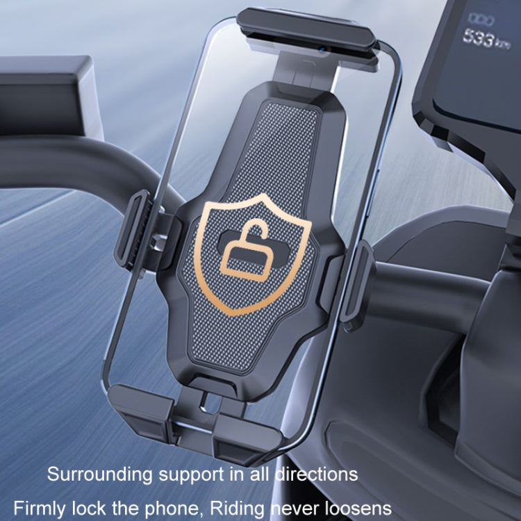 Cycling Bicycle Automatic Locking Mobile Phone Holder