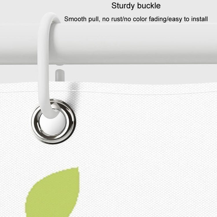 Leaf Printed Waterproof Shower Curtain Thickened Polyester Bathroom Curtain Cloth