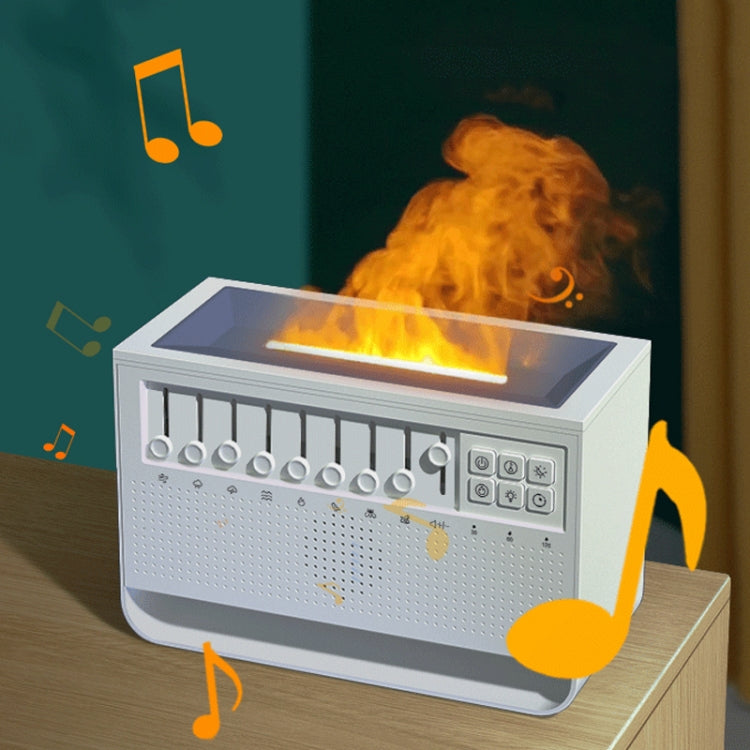 C221 Bluetooth White Noise Flame Aromatherapy Machine Home Desktop Humidifier