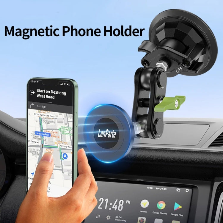 Lanparte Magnetic Car Phone Holder Adjustable Suction Cup Navigation Stand
