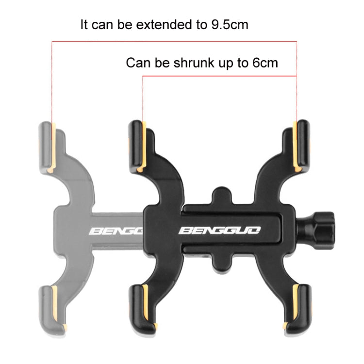 BENGGUO Bicycle Aluminum Alloy Four-claw Cycling Mobile Phone Holder