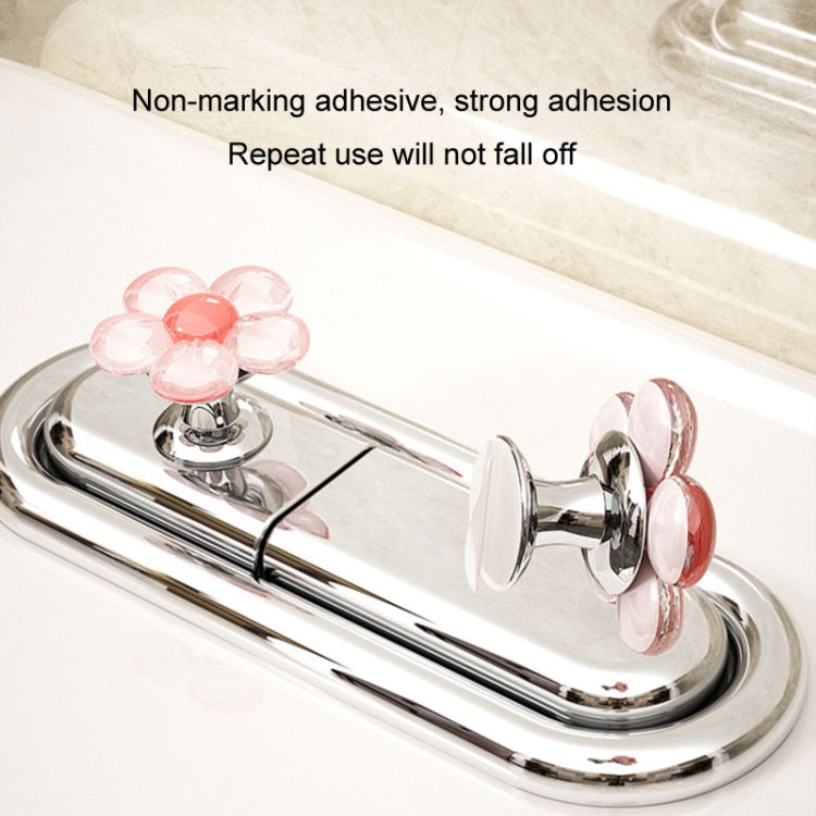Cute Flower Toilet Pusher Nail Art Special Bathroom Flush Switch Button