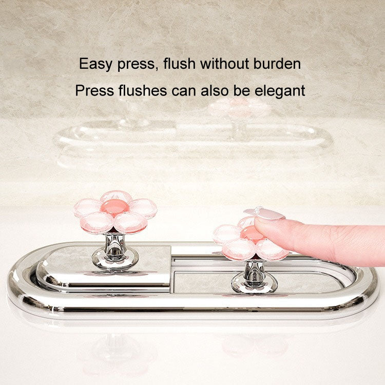Cute Flower Toilet Pusher Nail Art Special Bathroom Flush Switch Button