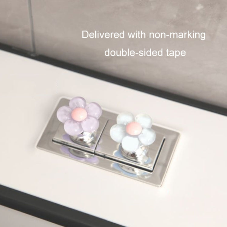 Cute Flower Toilet Pusher Nail Art Special Bathroom Flush Switch Button