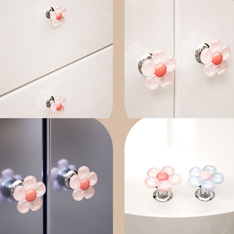 Cute Flower Toilet Pusher Nail Art Special Bathroom Flush Switch Button