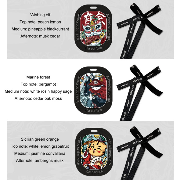 BEN.JACK Car Deodorant Tablet Pendant Long-Lasting Light Fragrance