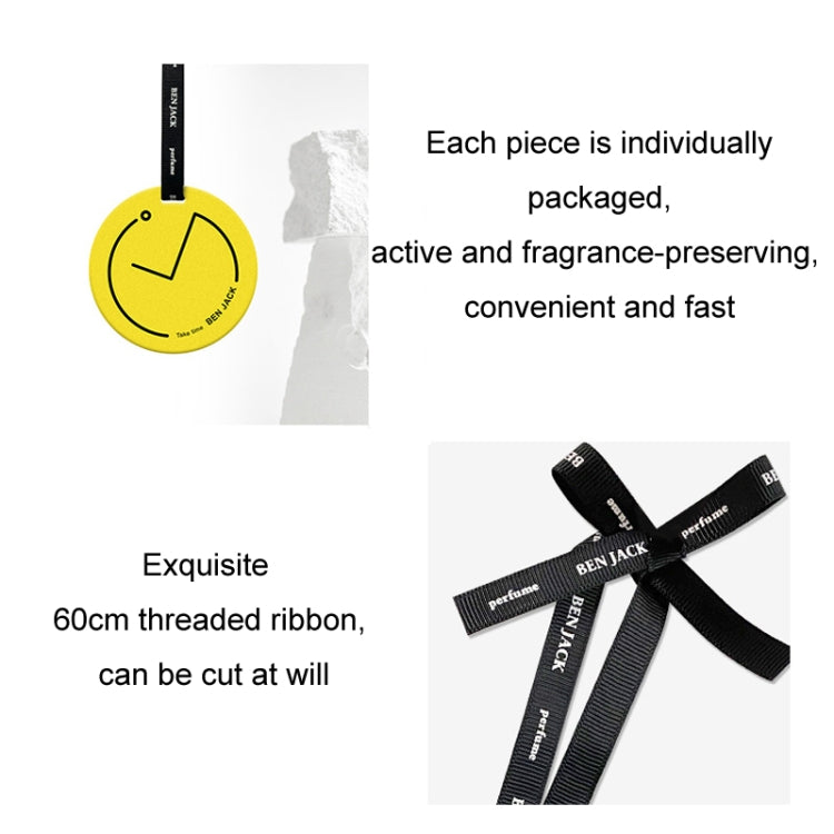 BEN.JACK Clock Car Long-lasting Light Fragrance Tablet Pendant