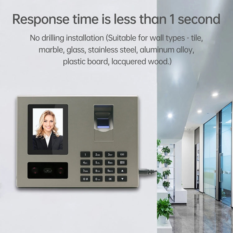 FA03 Intelligent Voice Prompt Face Recognition Fingerprint Attendance Machine
