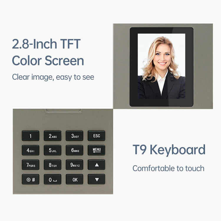 FA03 Intelligent Voice Prompt Face Recognition Fingerprint Attendance Machine