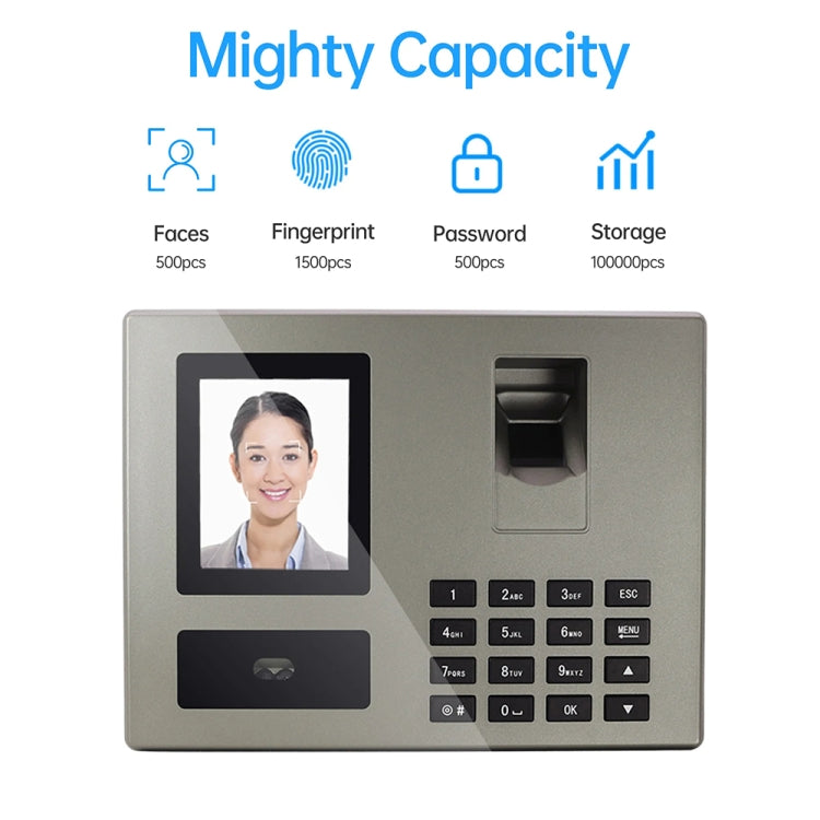 FA03 Intelligent Voice Prompt Face Recognition Fingerprint Attendance Machine