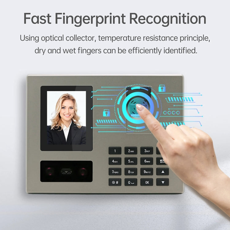 FA03 Intelligent Voice Prompt Face Recognition Fingerprint Attendance Machine