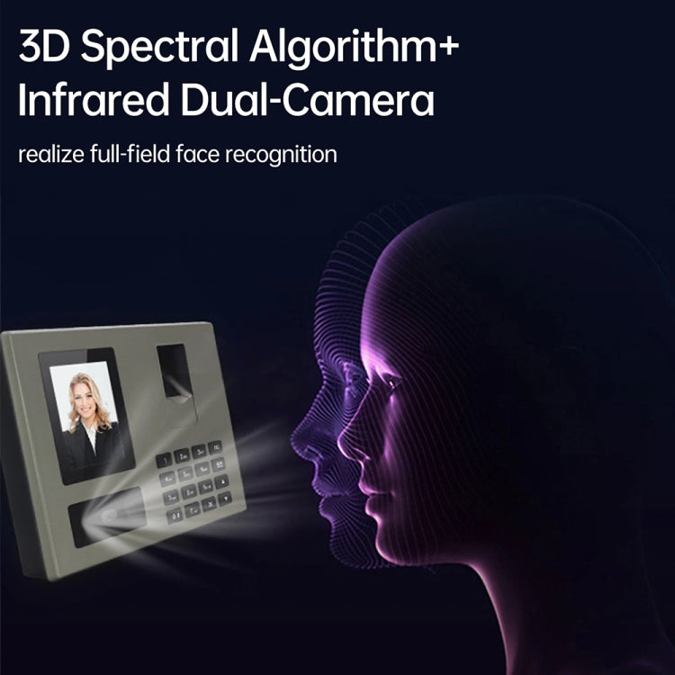 FA03 Intelligent Voice Prompt Face Recognition Fingerprint Attendance Machine