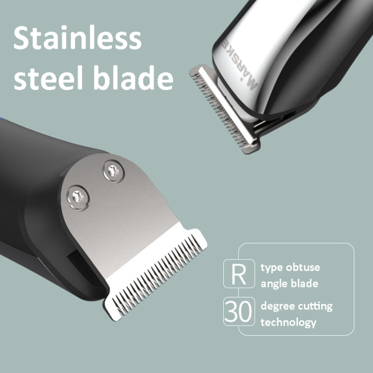 MARSKE 6 In 1 Hair Clipper Grooming Set Rechargeable Razor Carving Nose Hair Trimmer