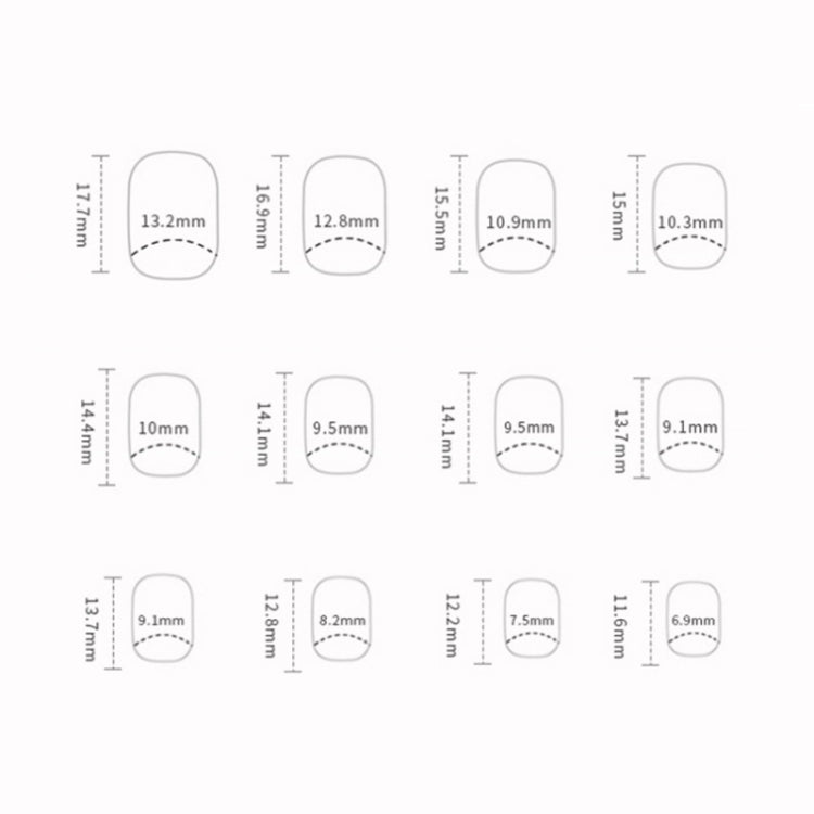 24pcs /Box Short Press On Nails Bling Aurora Nail Galaxy Blue Glitter Fake Nails