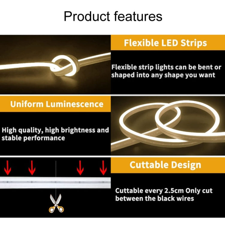 LIXINCORDA 2m 5V USB Touch Control LED Light Strip Flexible Neon Silicone Soft Strip