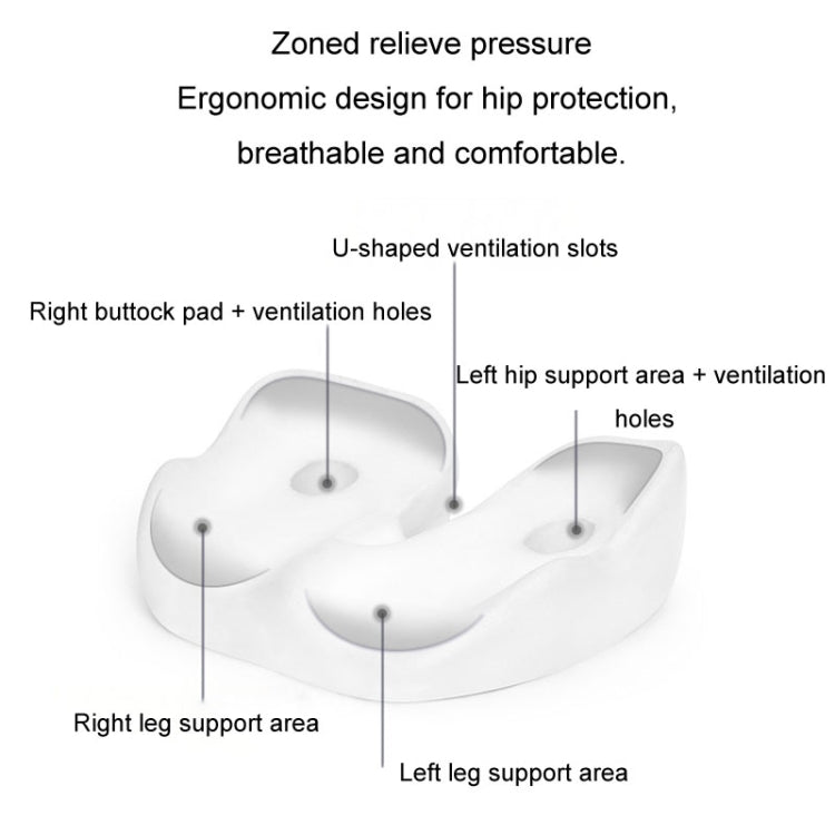 Office Sedentary Memory Foam Breathable Cushion Chair Hip Seat Cushion